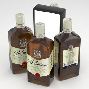 whisky ballantines 3D
