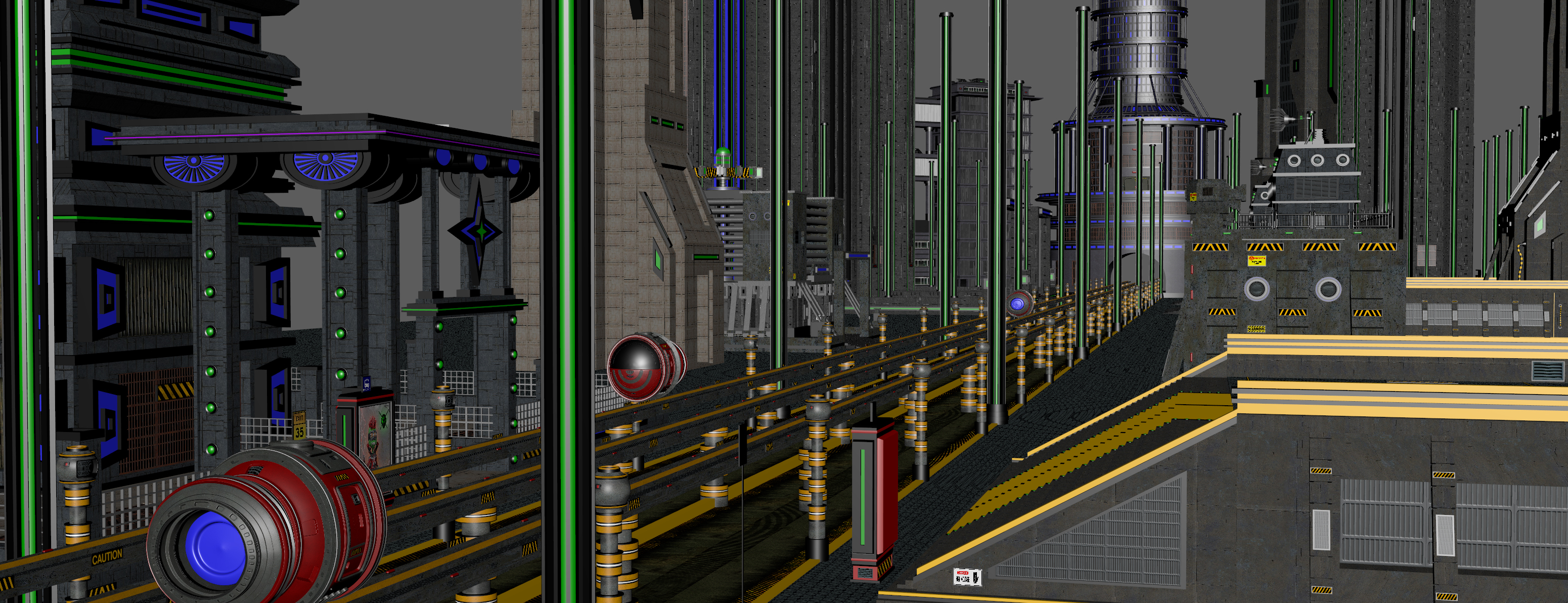 科幻城市街3d模型