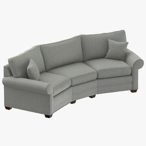 3D traditional corner sofa