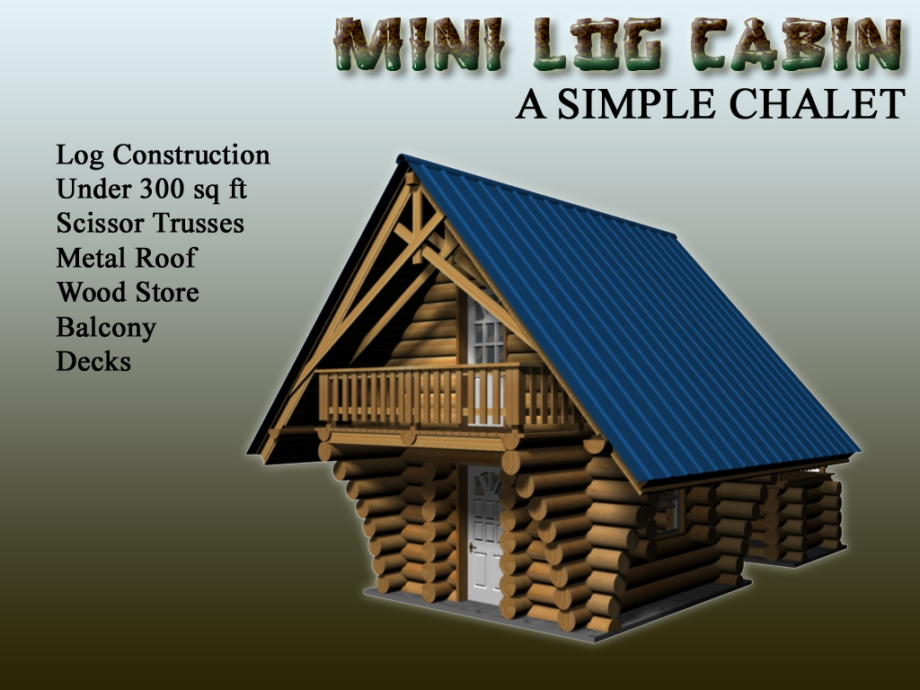 Mini Log Cabin 3d Model Turbosquid 1258901