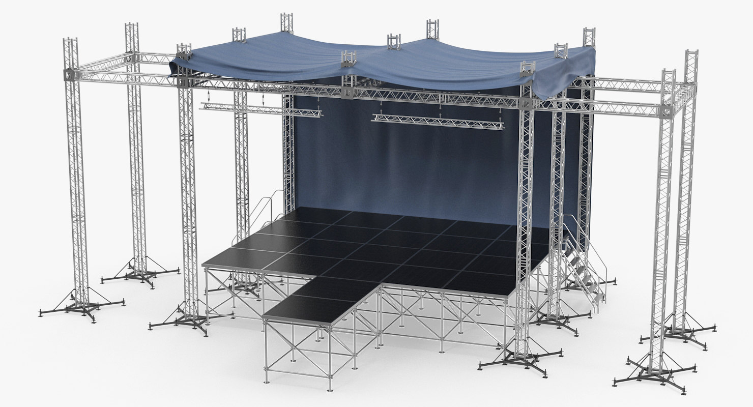 3D outdoor concert stage - TurboSquid 1259025