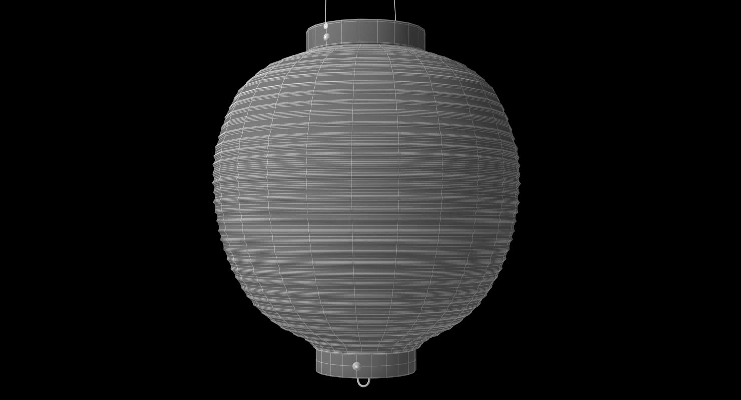 日本纸灯笼3d模型