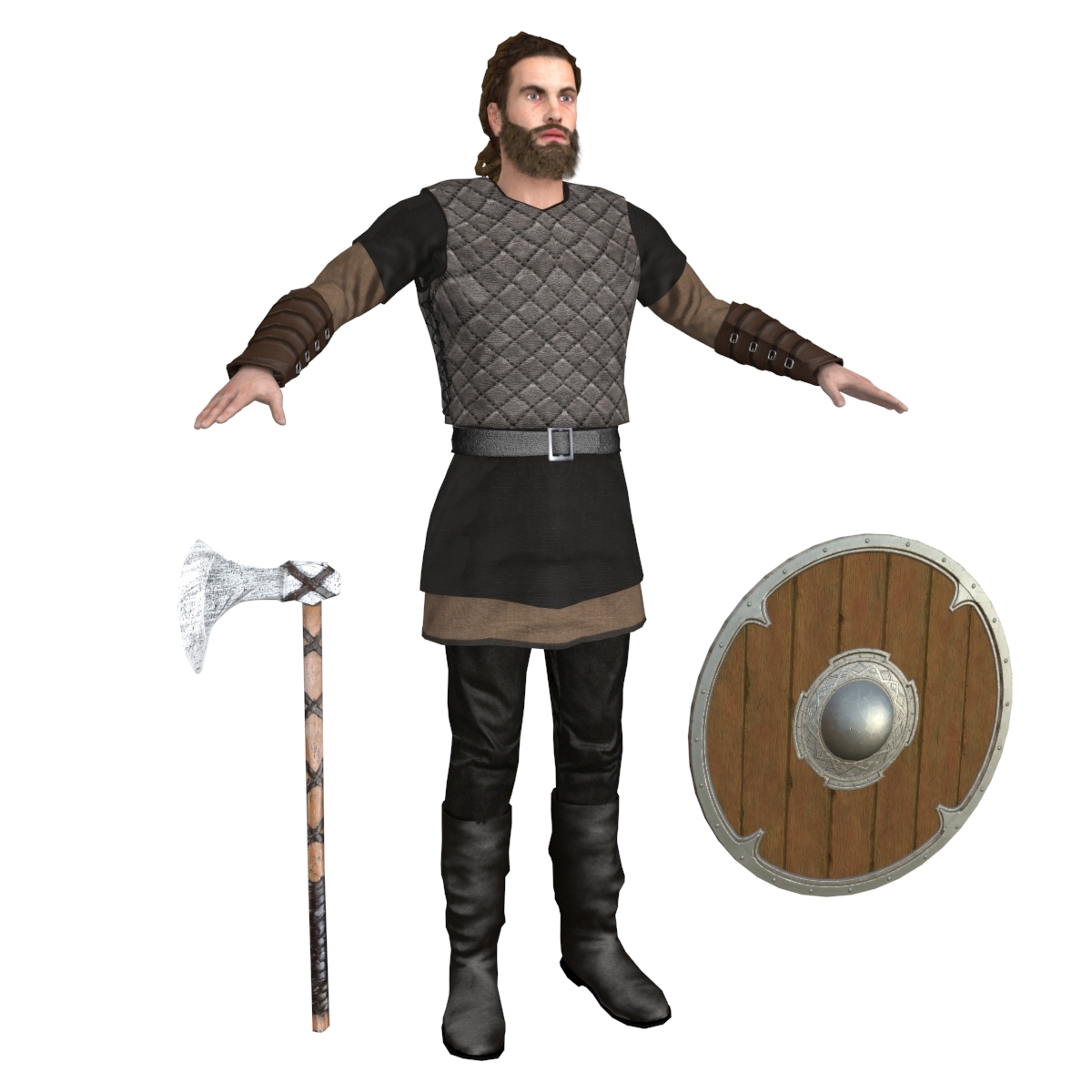 viking rigging man 3d model