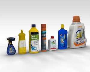cleaning products 3D model