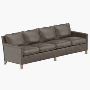 contemporary 4 seater sofa 3D