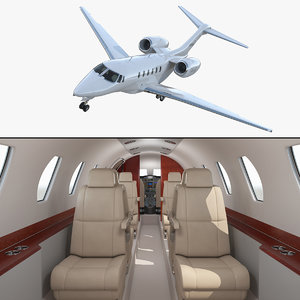 business jet cessna citation 3D model