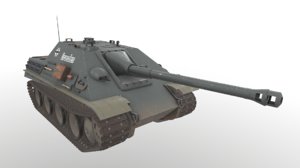 3D model german tank jagdpanther time