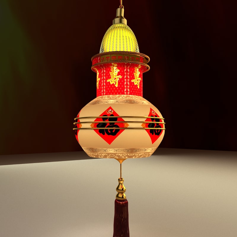 Chinese lantern red 3D model - TurboSquid 1260229