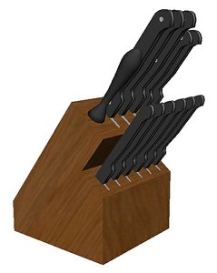 knife block 3D model
