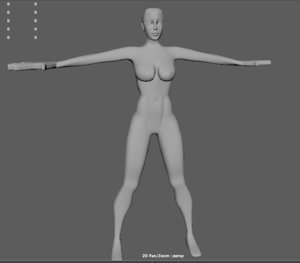 3D human female model