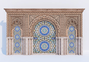 ornamental islamic arches 3D model