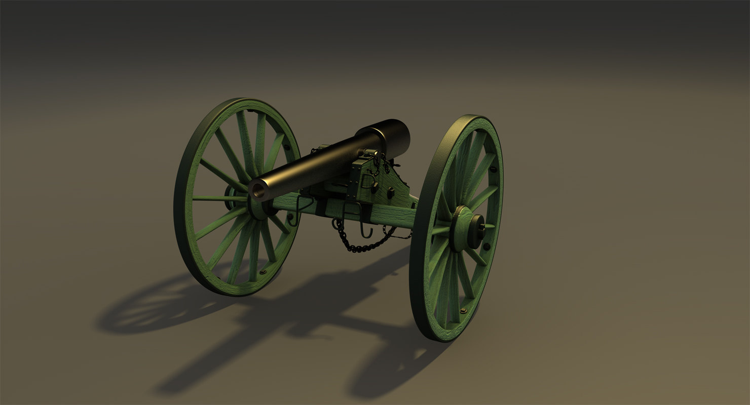 10pounder parrott rifle civil war 3D TurboSquid 1261213
