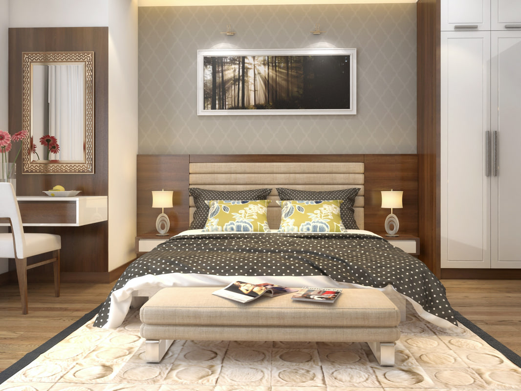 Apartment bedroom furniture 3D - TurboSquid 1261271