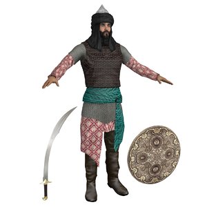 saracen warrior man 3D