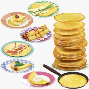 pancakes plate 3D