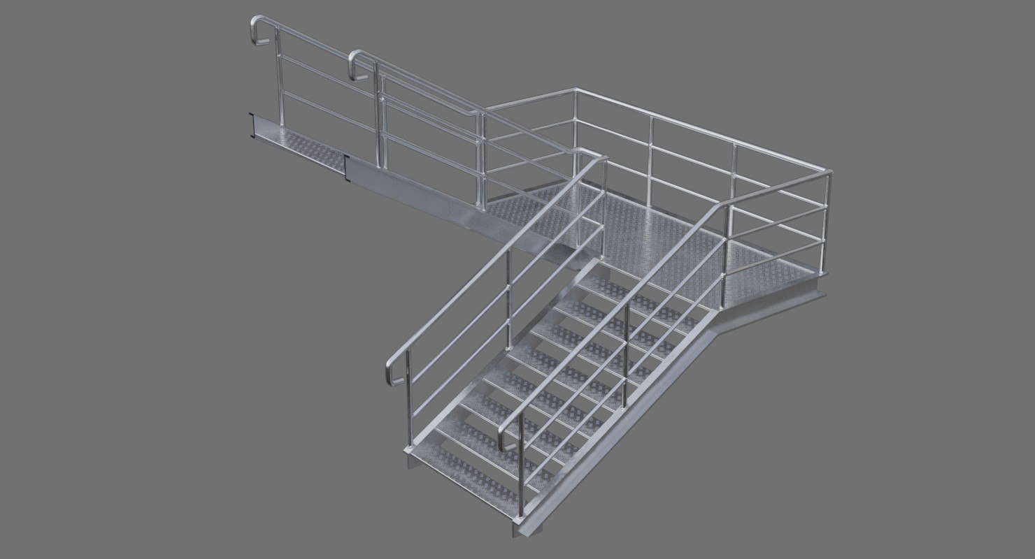 3D stair 1d - TurboSquid 1261521