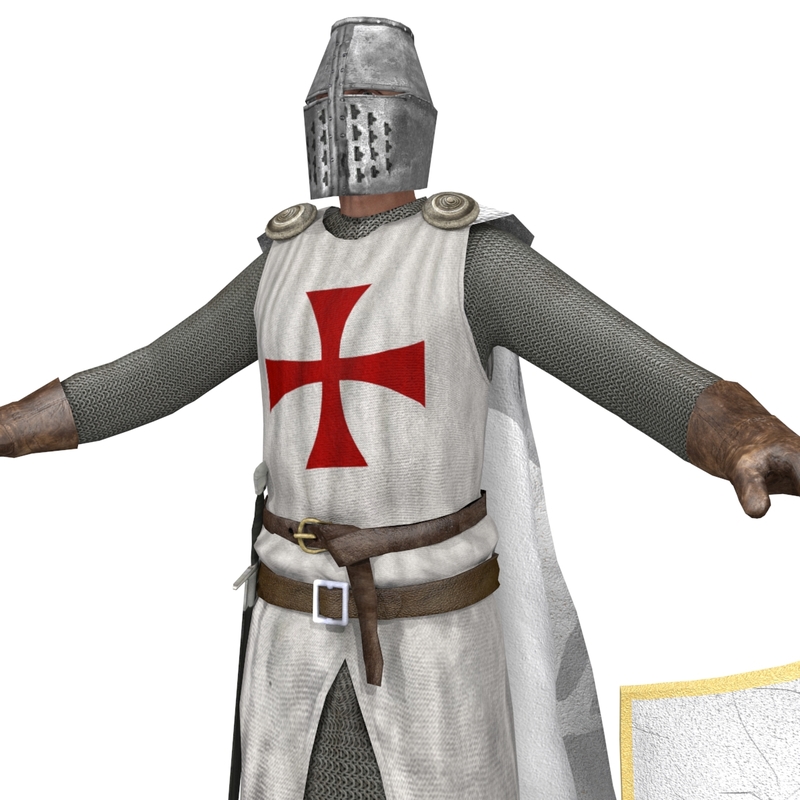 Crusader knight 3D - TurboSquid 1261597