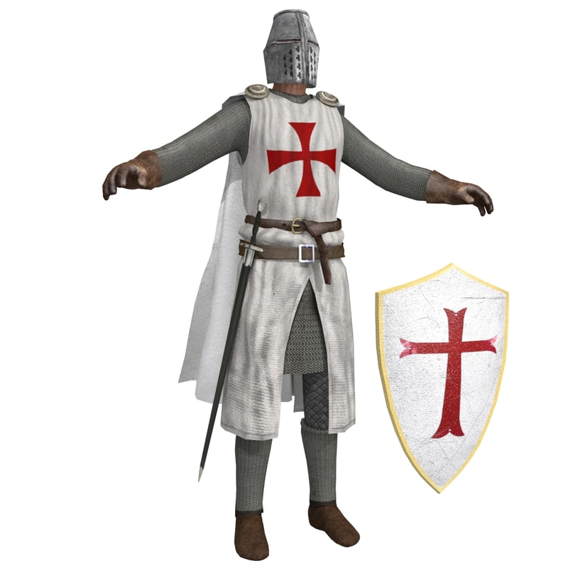 Crusader knight 3D - TurboSquid 1261597