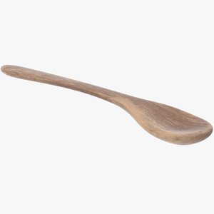 photorealistic wooden spoon model