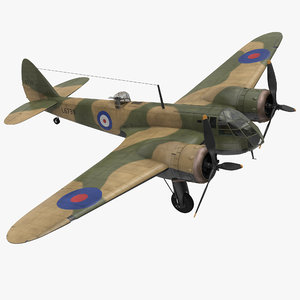 british light bomber aircraft 3D