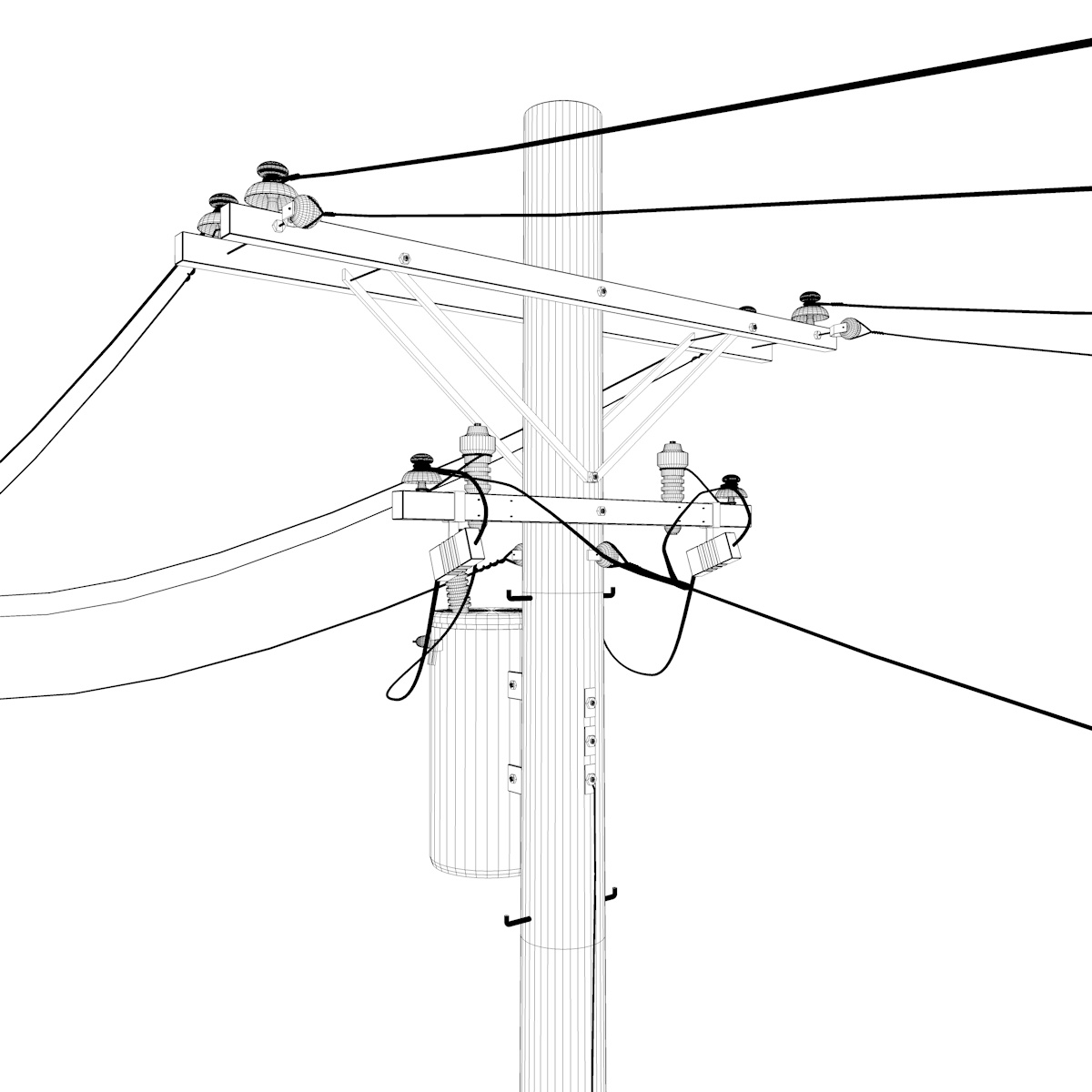 Telephone pole 3D model - TurboSquid 1261854