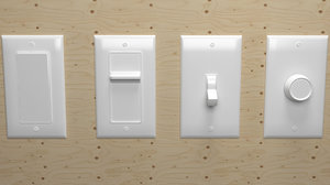 3D electrical light switch model