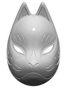 kitsune mask 3D model