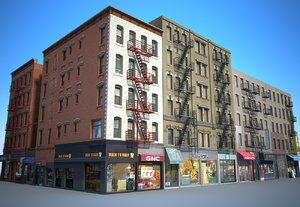 3D model new york buildings east