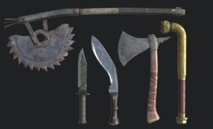 melee weapons pack 3D