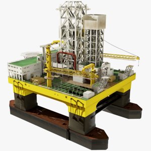 oil rig 3D model