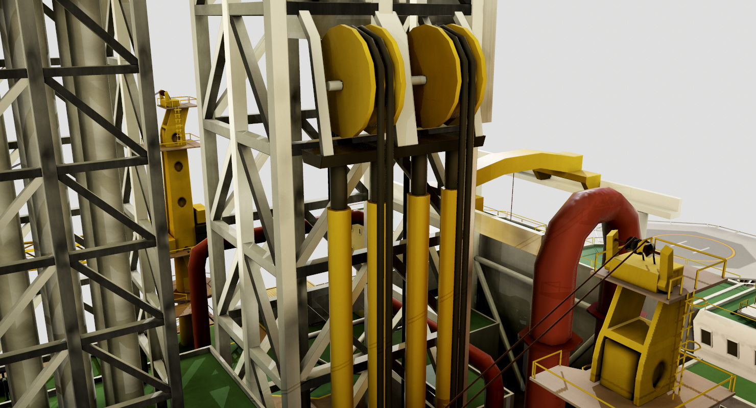 oil rig 3d model