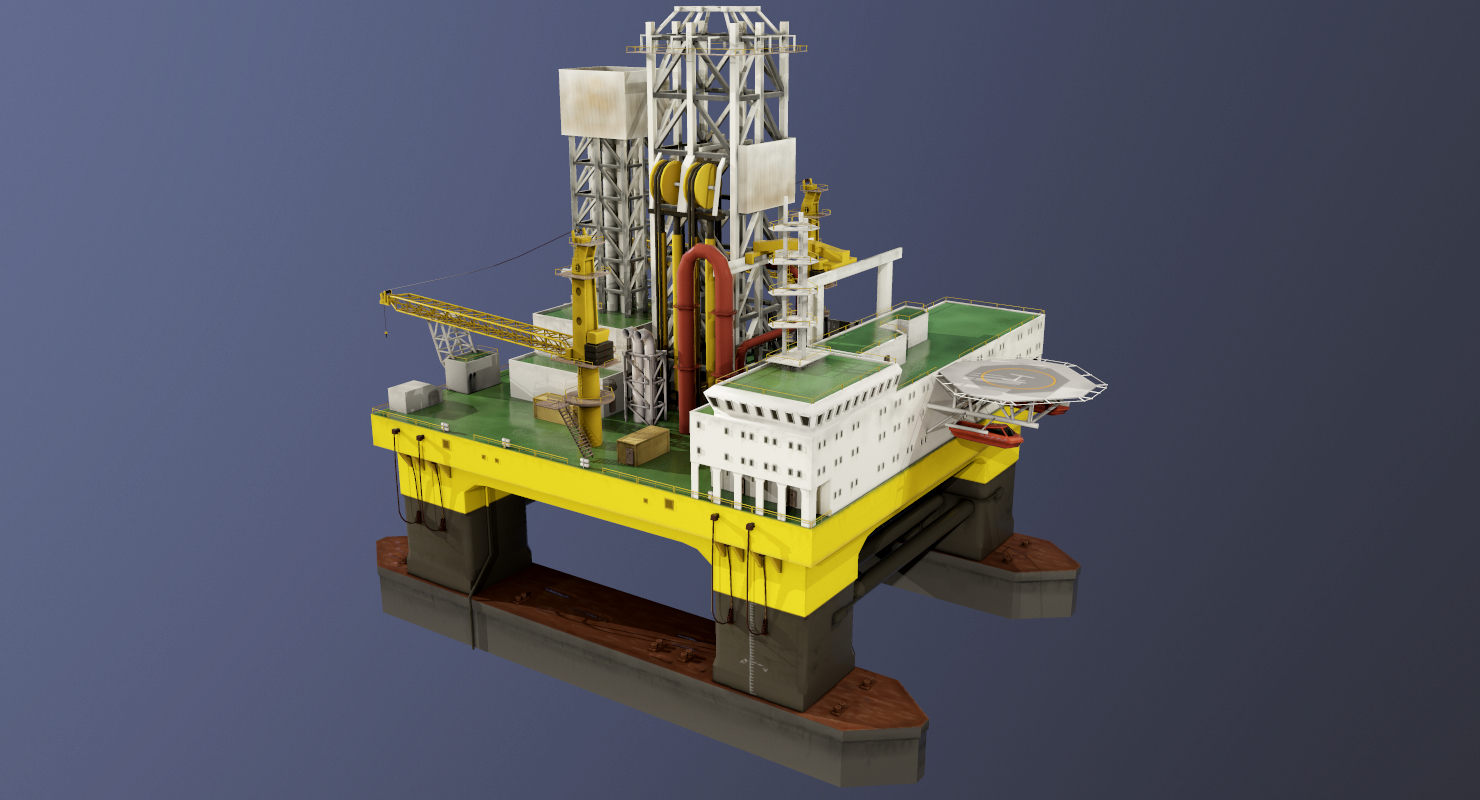 oil rig 3d model
