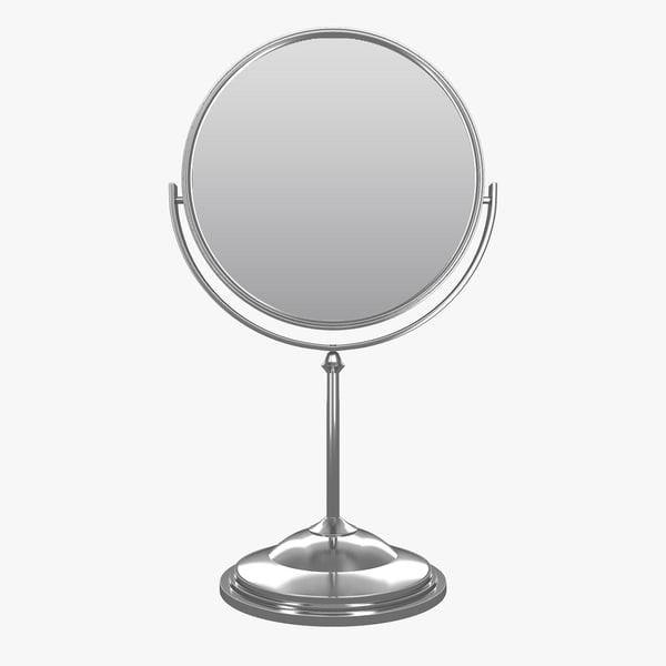 Tabletop Vanity Mirror 3d Model, Black Tabletop Vanity Mirror