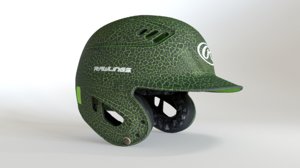 baseball batting helmet 3D model