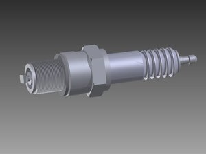 3D spark plug modeled
