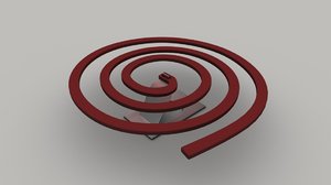 mosquito coil 3D model