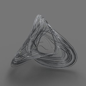 3D model halvorsen strange attractor