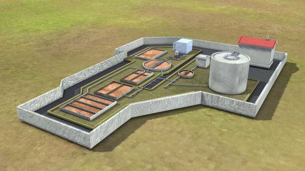 wastewater treatment plant 3d model free download