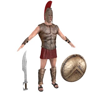 3D model spartan warrior