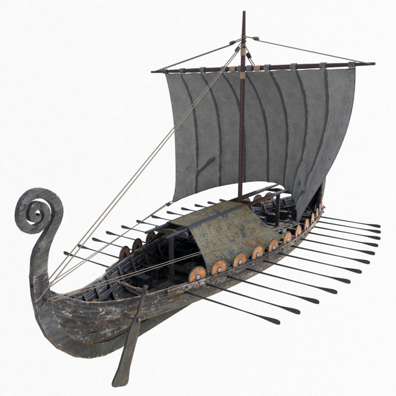 3D viking ship drakkar modeled - TurboSquid 1263248