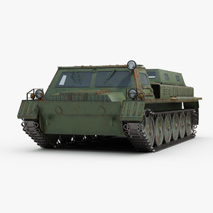 3D model soviet gaz 71 transporter