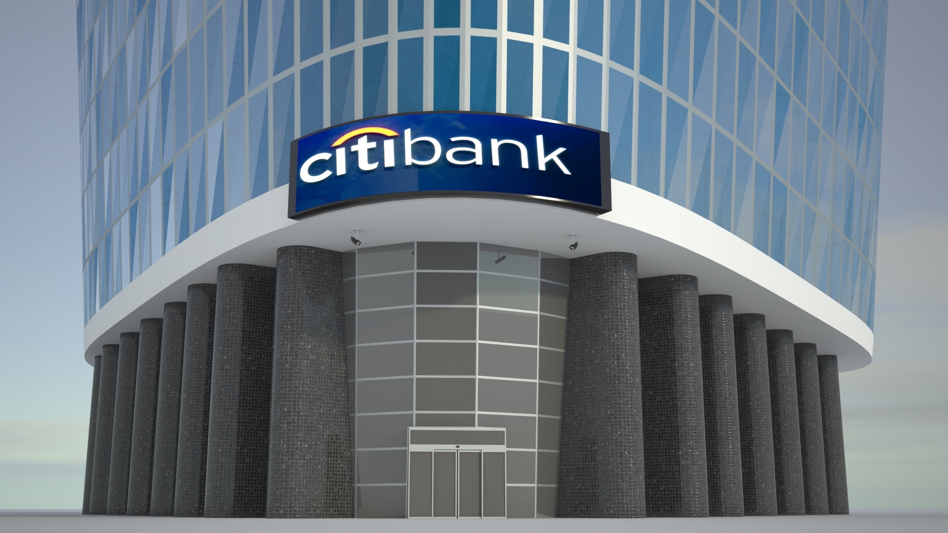 Realistic bank 3D - TurboSquid 1263444