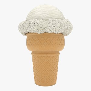 realistic ice cream cone 3D model