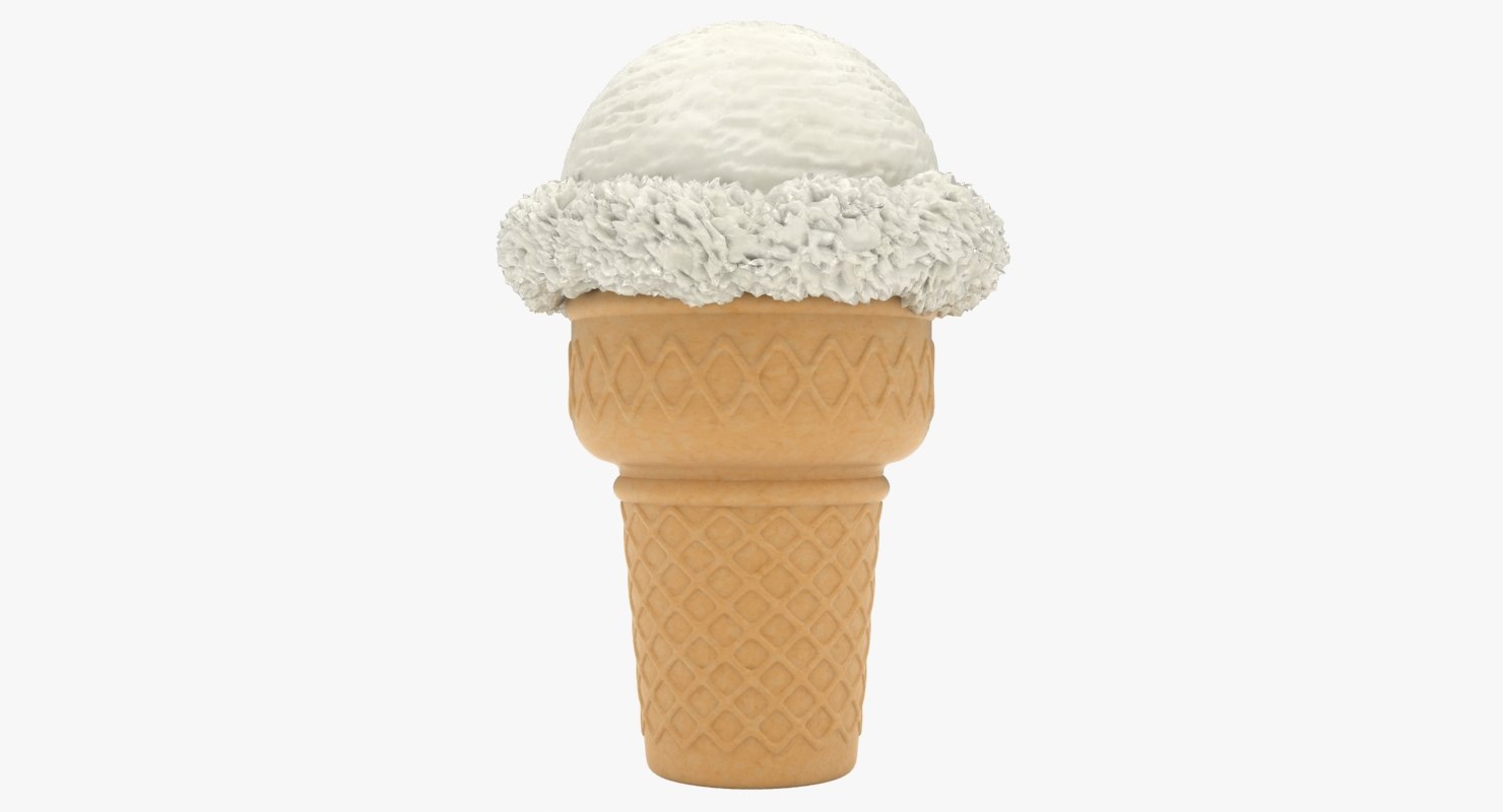 Realistic ice cream cone 3D model TurboSquid 1263511