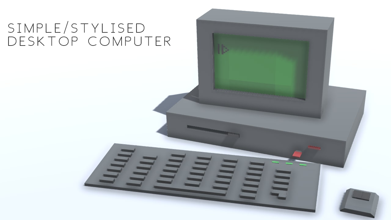 3D simple computer stylized model - TurboSquid 1263590