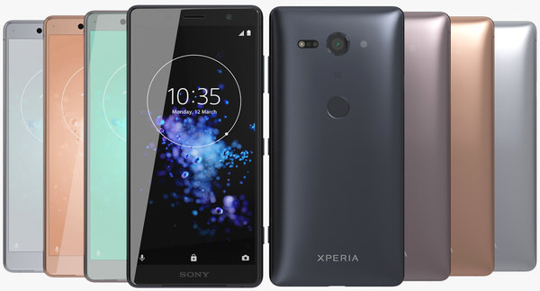 realistic sony xperia xz2 3D model