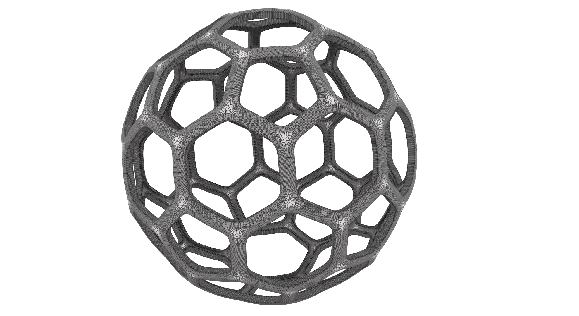 Modello 3D Hexagon Silver Ball - TurboSquid 1263705