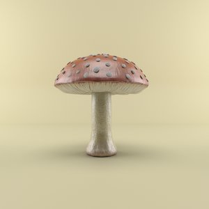 cartoon mushroom 3D model