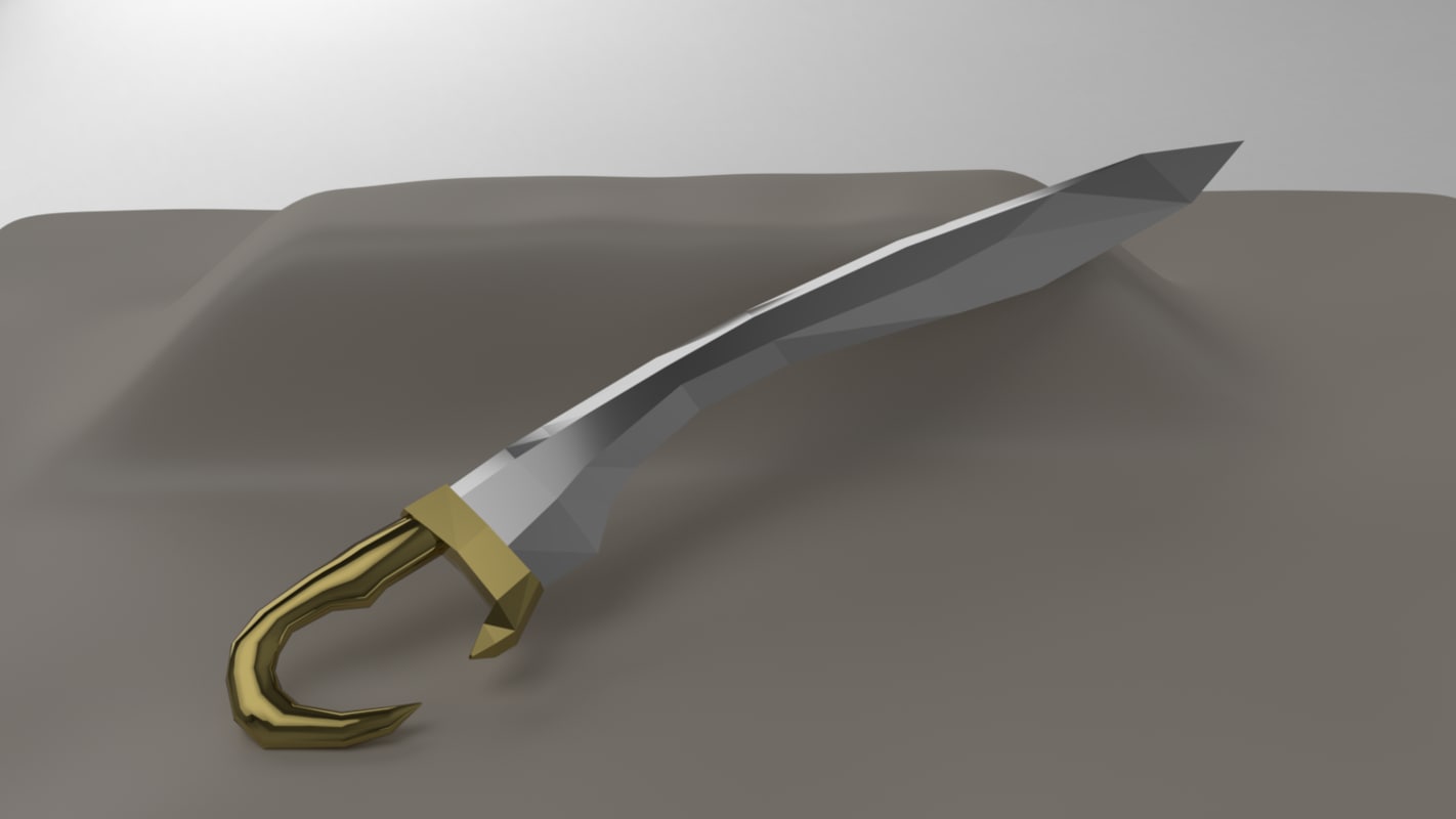 Falcata blade rpg 3D model - TurboSquid 1263845