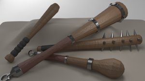 3D model kit 4 blunt weapons